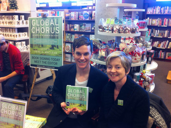 Global Chorus contributor Deborah Harford and Todd at Book Signing in Vancouver, BC, Nov, 2014